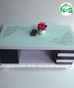 Bàn sofa mặt kính giả đá hiện đại NSG-BT1