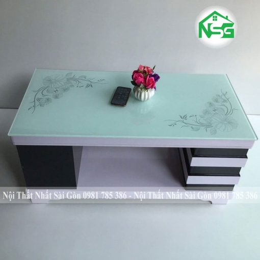 Bàn sofa mặt kính giả đá hiện đại NSG-BT1