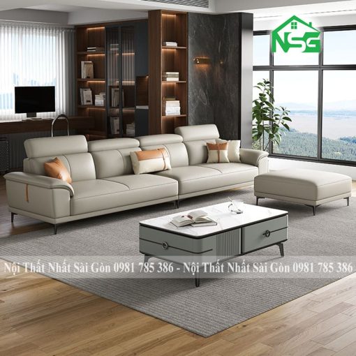 Sofa chung cư hiện đại kèm ghế đôn NSG-C1