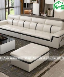 Sofa da phòng khách phong cách Bắc Âu NSG-D1