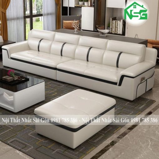 Sofa da phòng khách phong cách Bắc Âu NSG-D1