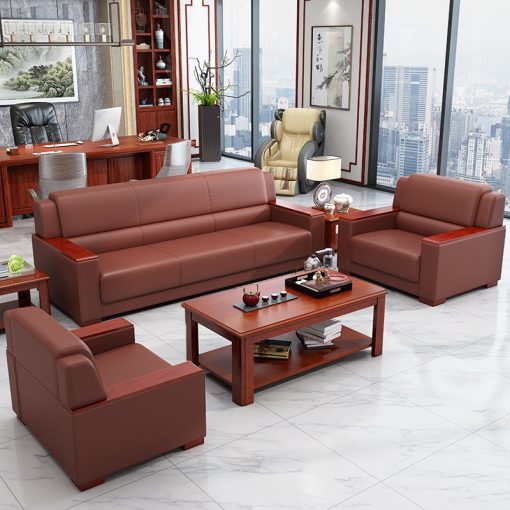 Sofa văn phòng tay gỗ đẹp mắt NSG-VP02