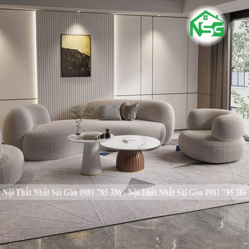 Ghế sofa băng cong thiết phong cách Bắc Âu NSG B11