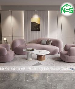 Ghế sofa băng cong thiết phong cách Bắc Âu NSG B11