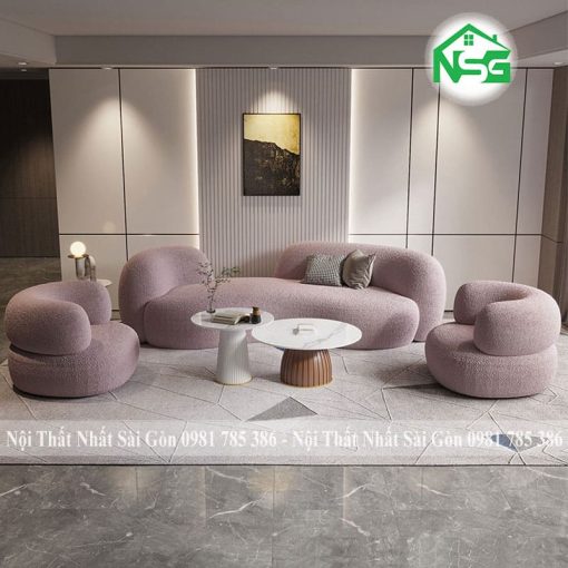 Ghế sofa băng cong thiết phong cách Bắc Âu NSG B11