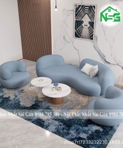 Ghế sofa băng cong thiết phong cách Bắc Âu NSG B11