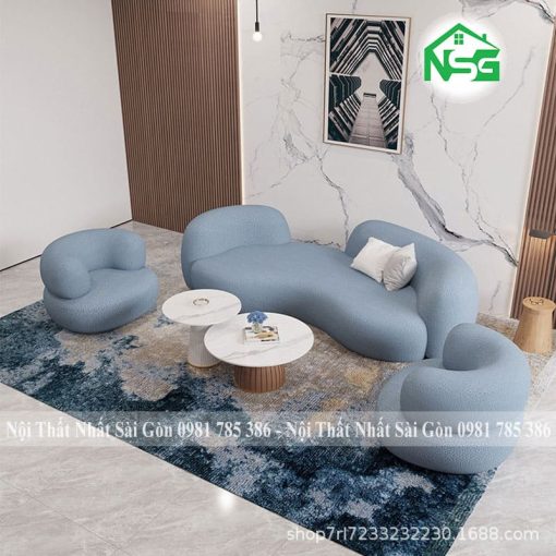 Ghế sofa băng cong thiết phong cách Bắc Âu NSG B11