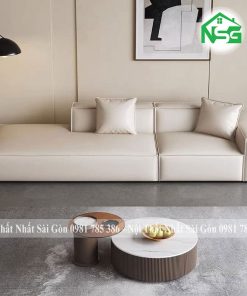 Ghế sofa băng da Hàn Quốc hiện đại NSG B2