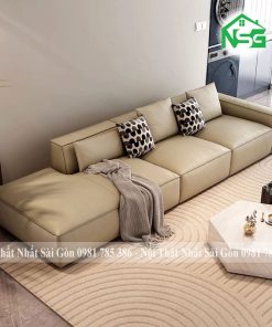 Ghế sofa băng da Hàn Quốc hiện đại NSG B2