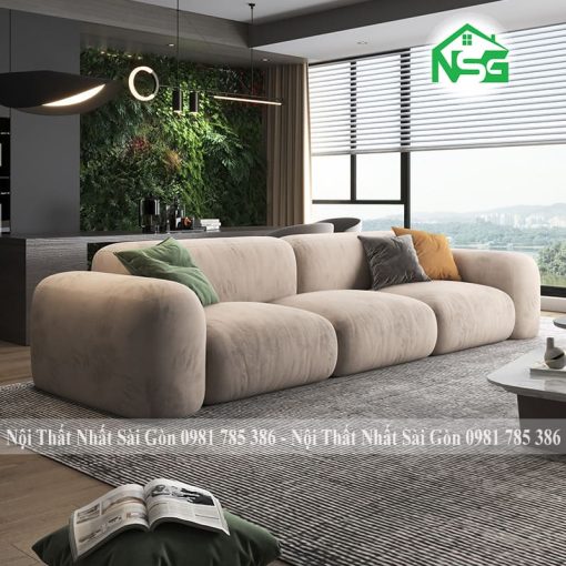 Ghế sofa băng vải nhung đơn giản trẻ trung NSG B7