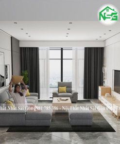 Ghế sofa cao cấp vải bố hiện đại NSG-CC1