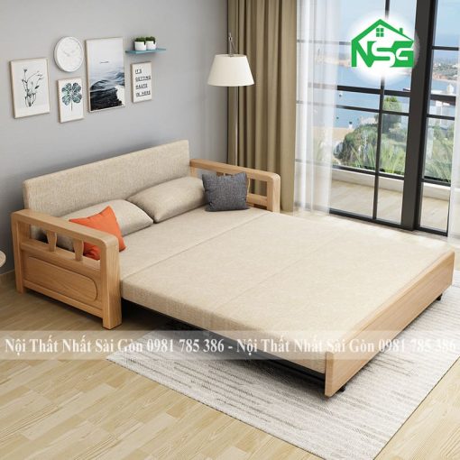 Sofa giường kéo khung gỗ chắc chắn NSG-GK07