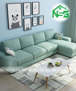 Sofa góc vải bố giả rẻ NSG-G4