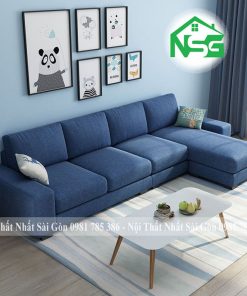 Sofa góc vải bố giả rẻ NSG-G4