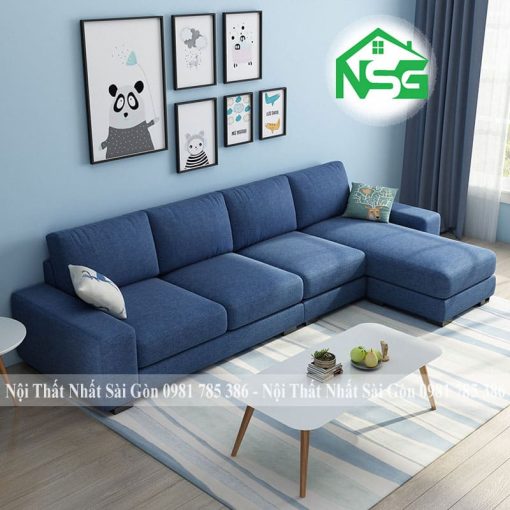 Sofa góc vải bố giả rẻ NSG-G4