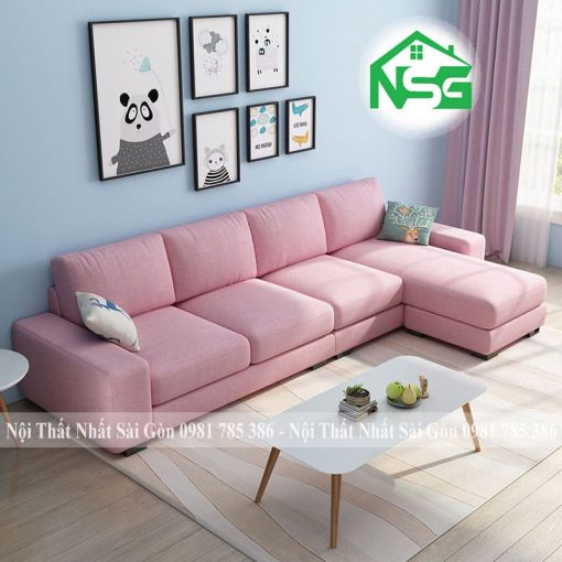 Sofa góc vải bố giả rẻ NSG-G4